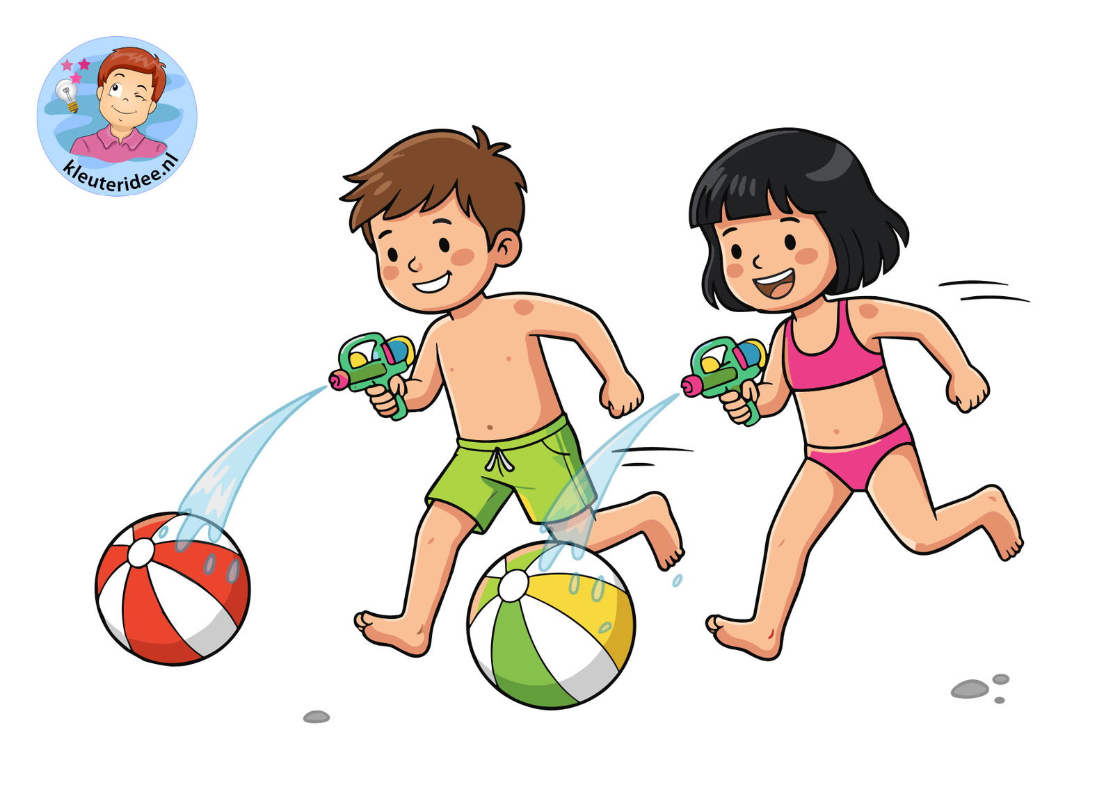 waterspelen 13 Spuitbal kleuteridee